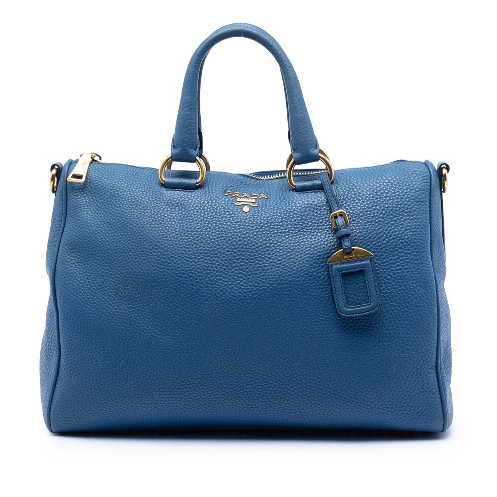 Pre-Loved Prada Vitello Daino Zip Top Satchel - Picture 1 of 7
